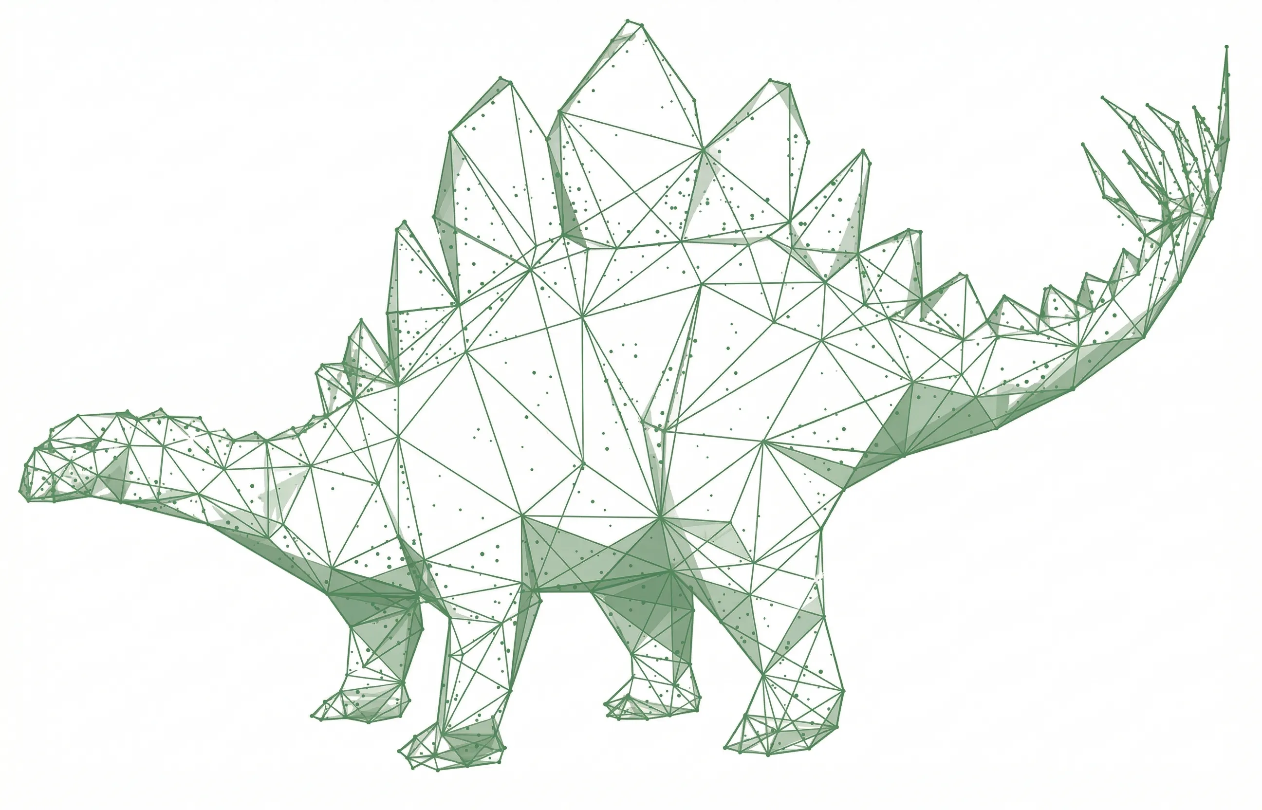 Stegosaurus Geometric Dinosaur